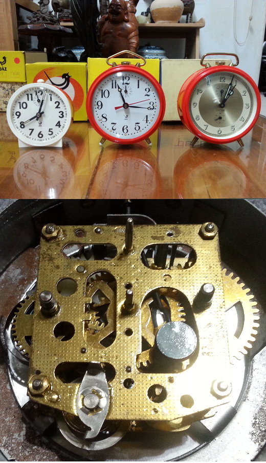 50年古董機械式鬧鐘-小